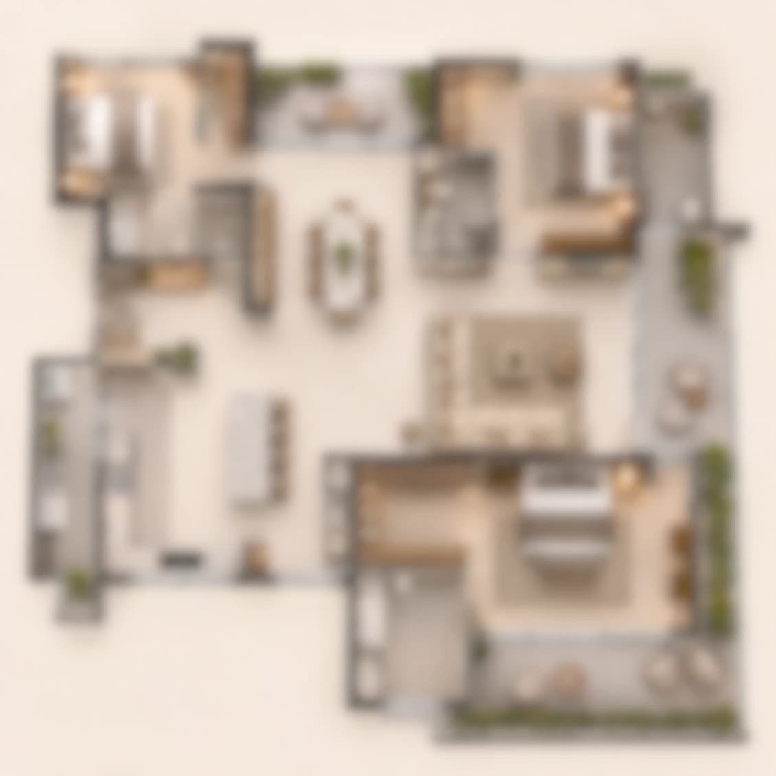 Halo by Raghava vastu-aligned 3 BHK floor plan — top-down view